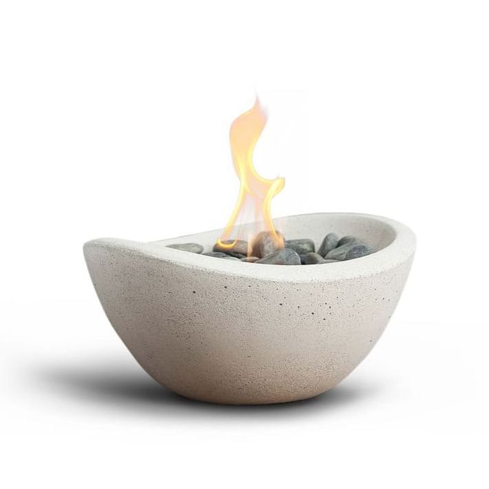 Hot Selling Portable Personal Bio Ethanol Concrete Cement Fireplace Tabletop Fire Pit for Outdoor and Indoor Use