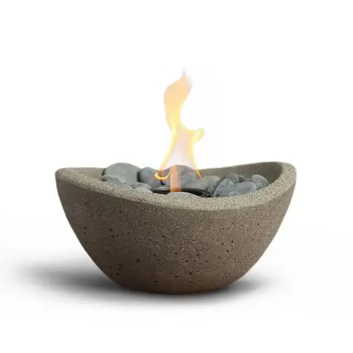 Hot Selling Portable Personal Bio Ethanol Concrete Cement Fireplace Tabletop Fire Pit for Outdoor and Indoor Use