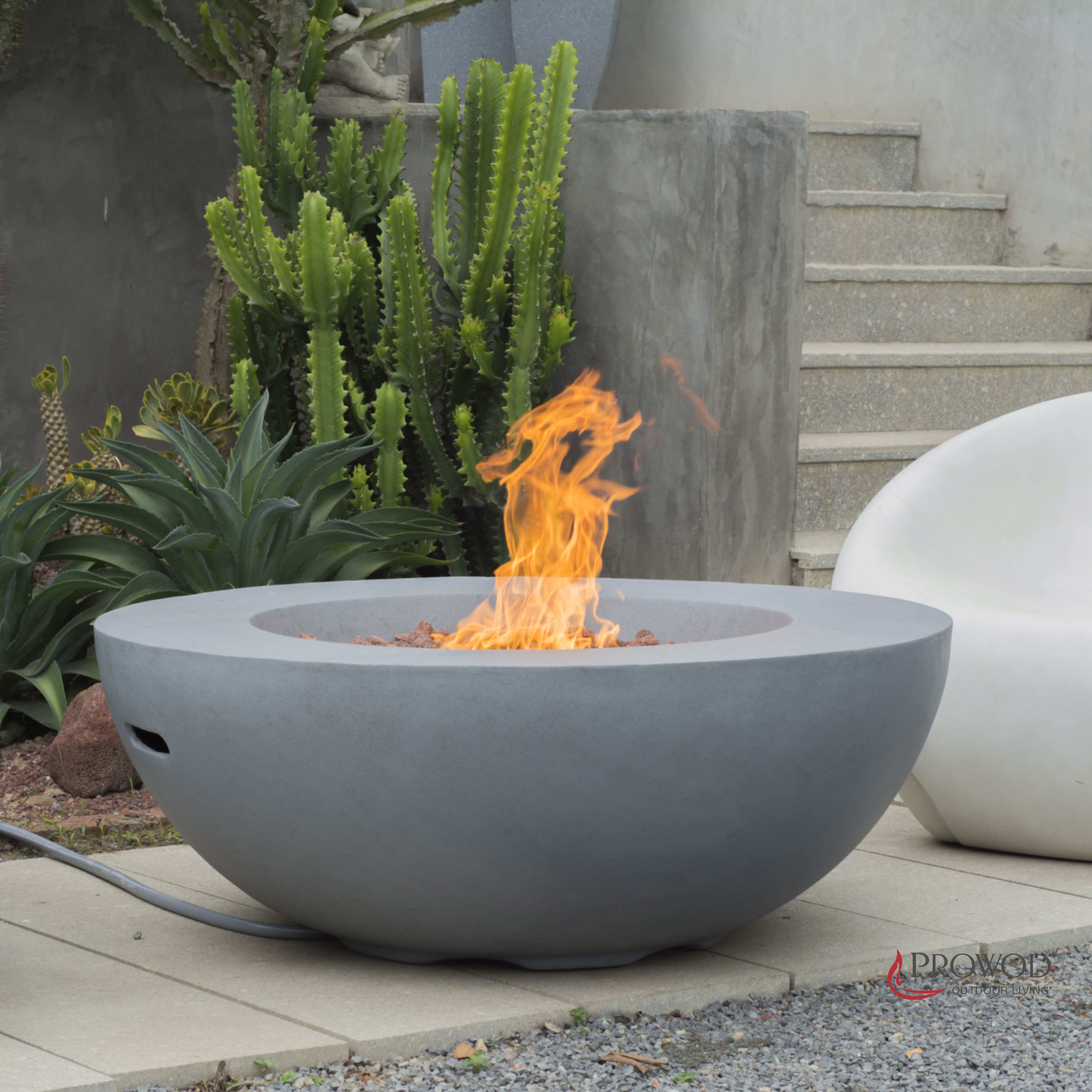 Outdoor Use Fireplace Round Concrete Propane Gas Fire Pit Bowl