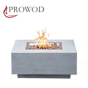 36 Inch Square Concrete Patio Propane Coffee Fire Table Fire Pit