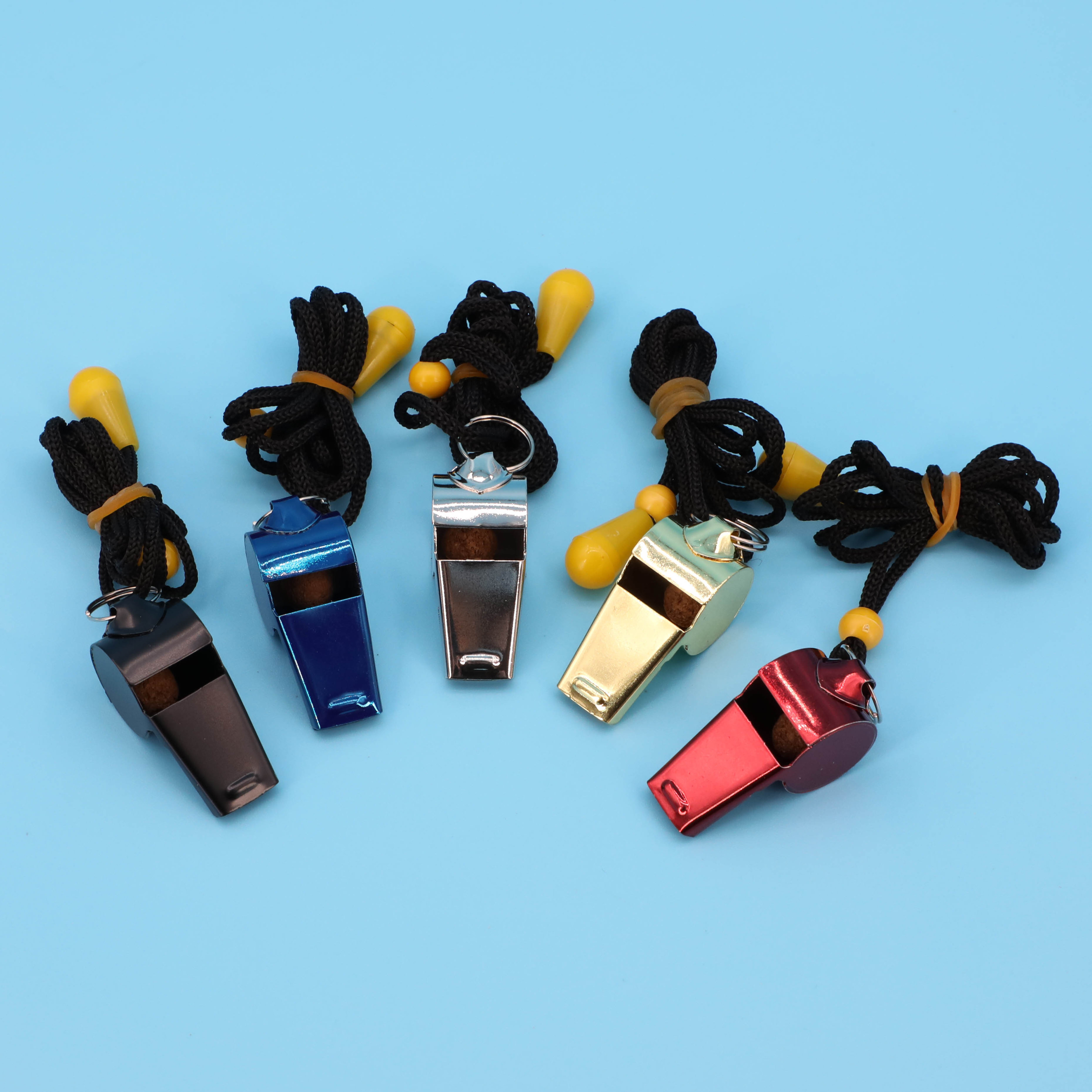 Whistles with Lanyard Loud Crisp Sound Whistles Bulk Great  Cork nucleus whistle for Coaches Referees and Officials