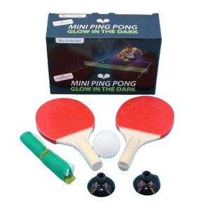 Mini Ping Pong Table Tennis Racket Set with Balls and Net mini table tennis set ping pong glow in the dark for kids