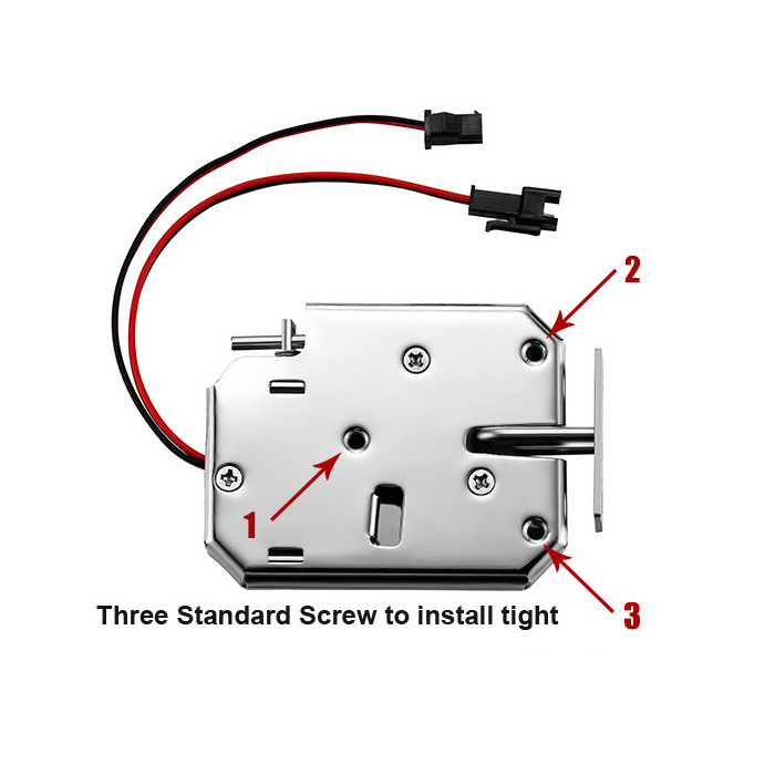 Electric Control Lock DC 12V 2A Electromagnetic Door Lock Cabinet Drawer Lockers Lock Latch Carbon Steel Black Padlock