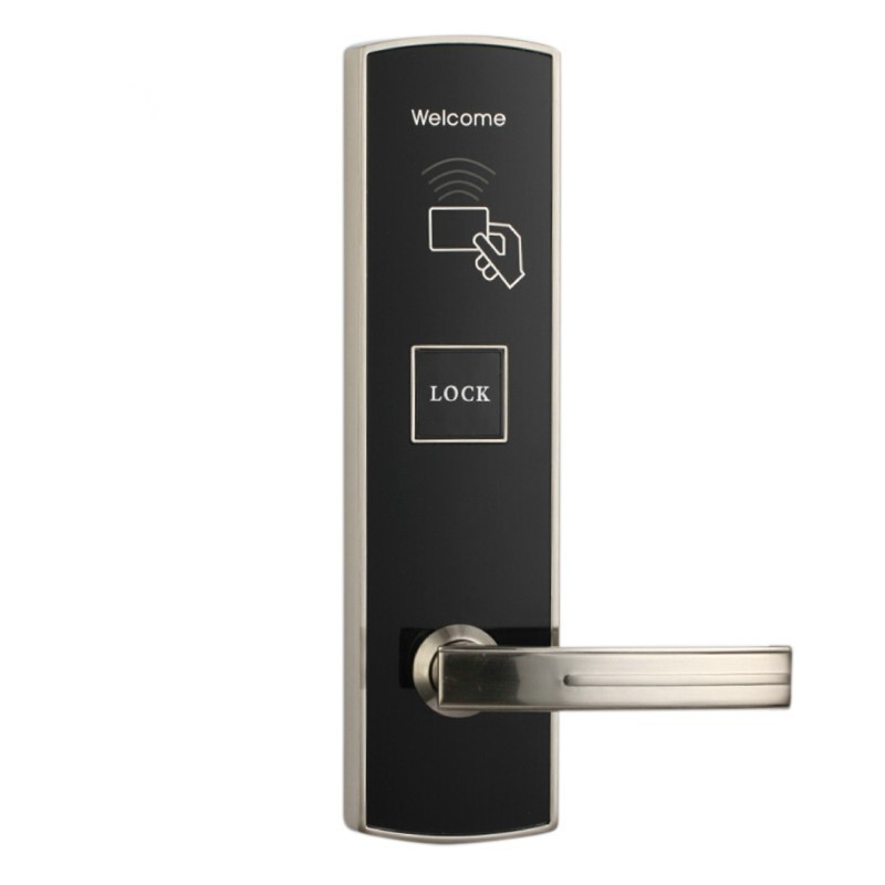 Security Proximity Card Hotel Door Handle Lock Smart Card RFID Hotel Door Lock with Software Management