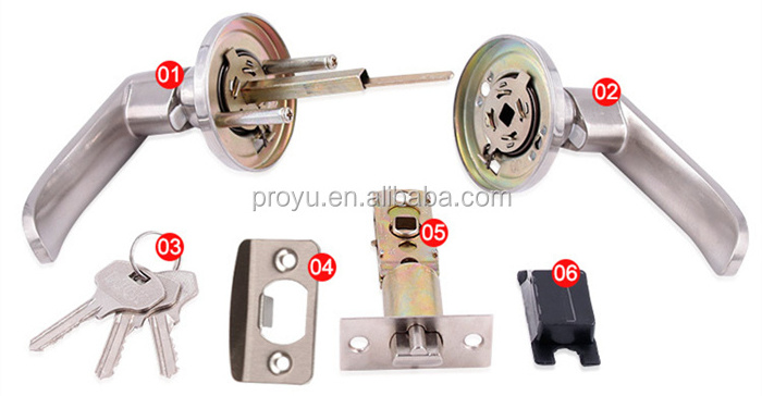 Zinc Alloy entrance bathroom passage door handle lock Toilet Locks toilet door indicator lock