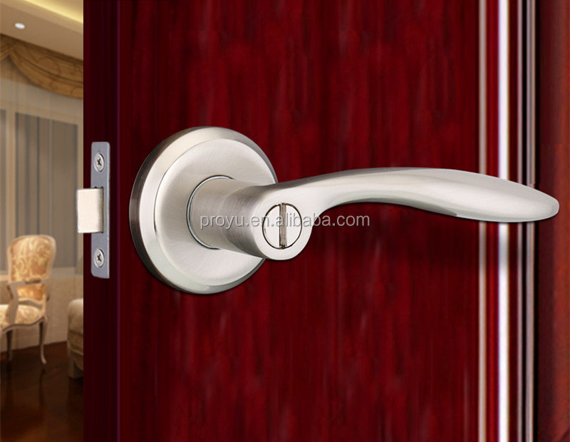 Single Latch Keyless Door Lock 304 Stainless Steel Door Knobs for Bedroom Bathroom