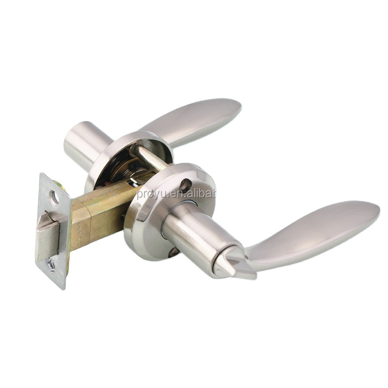 Single Latch Keyless Door Lock 304 Stainless Steel Door Knobs for Bedroom Bathroom