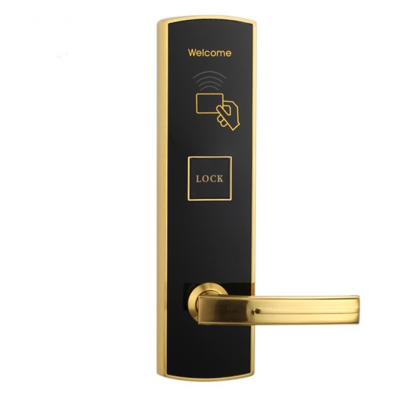 Security Proximity Card Hotel Door Handle Lock Smart Card RFID Hotel Door Lock with Software Management