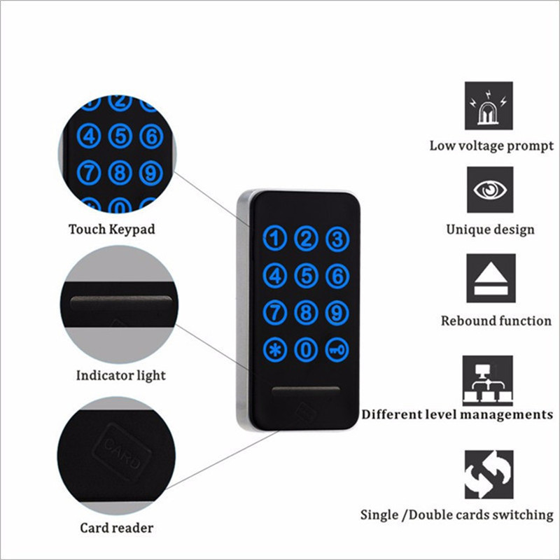 Keypad Card Combination Electronic Door Lock Digital Smart locker lock PY-EM118S