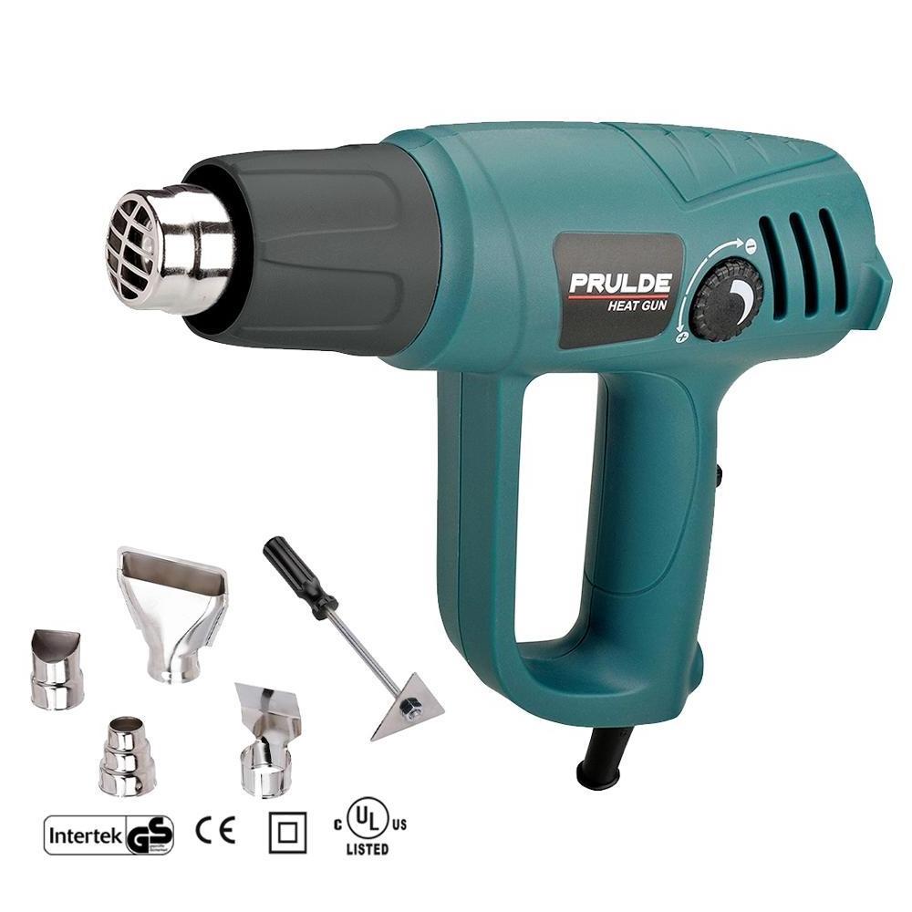 Heat Gun 1500W Variable Temperature Control with 2 Air Volume Setting Heavy Duty Hot Air Gun Kit  with 4 Nozzles