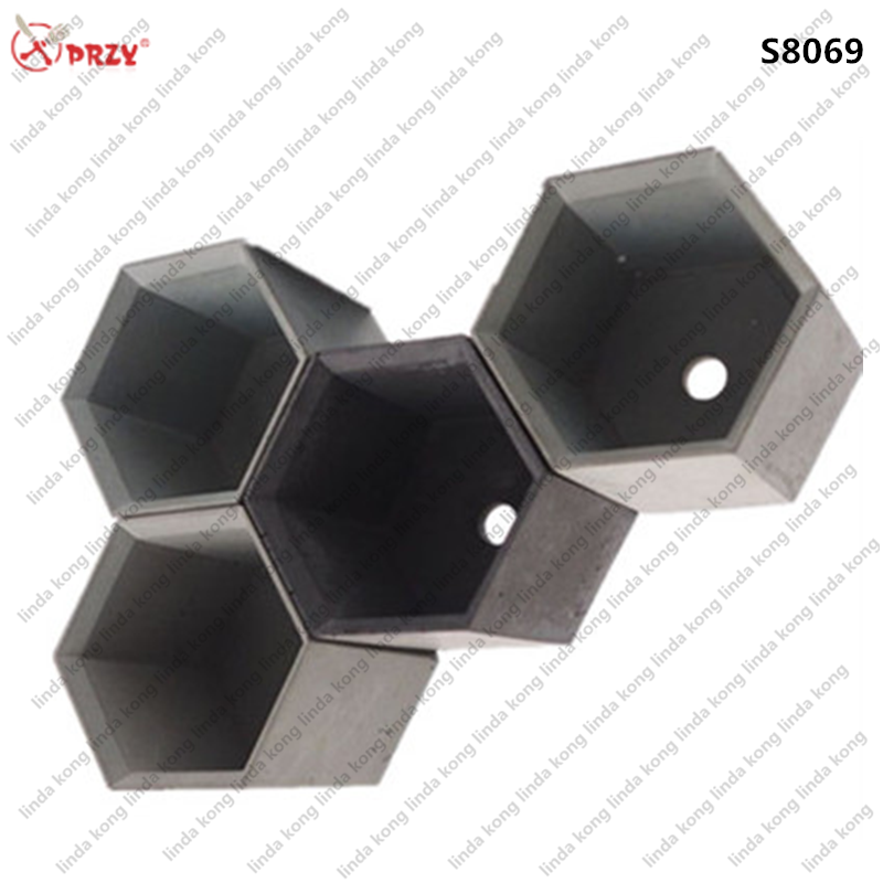 American style Silicone Hexagonal Concrete flower pots Mold Industry DIY Concrete Planter silicone molds