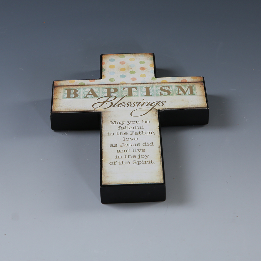 Cheap religious decorative hanging wall wooden cross