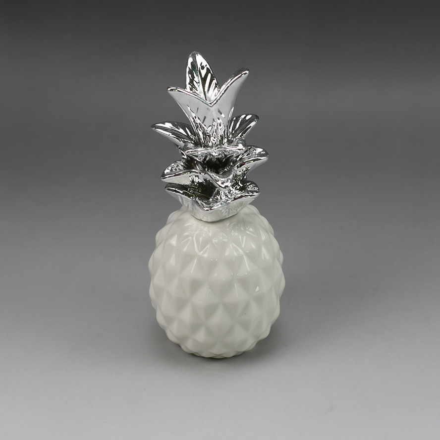 Promotional pineapple shaped piggy banks saving coin gold ceramic money box for home decor