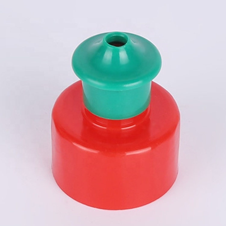 18mm 20mm 24mm 28mm  PP plastic push pull cap  liquid dish washing soap spout dispenser bottle cap