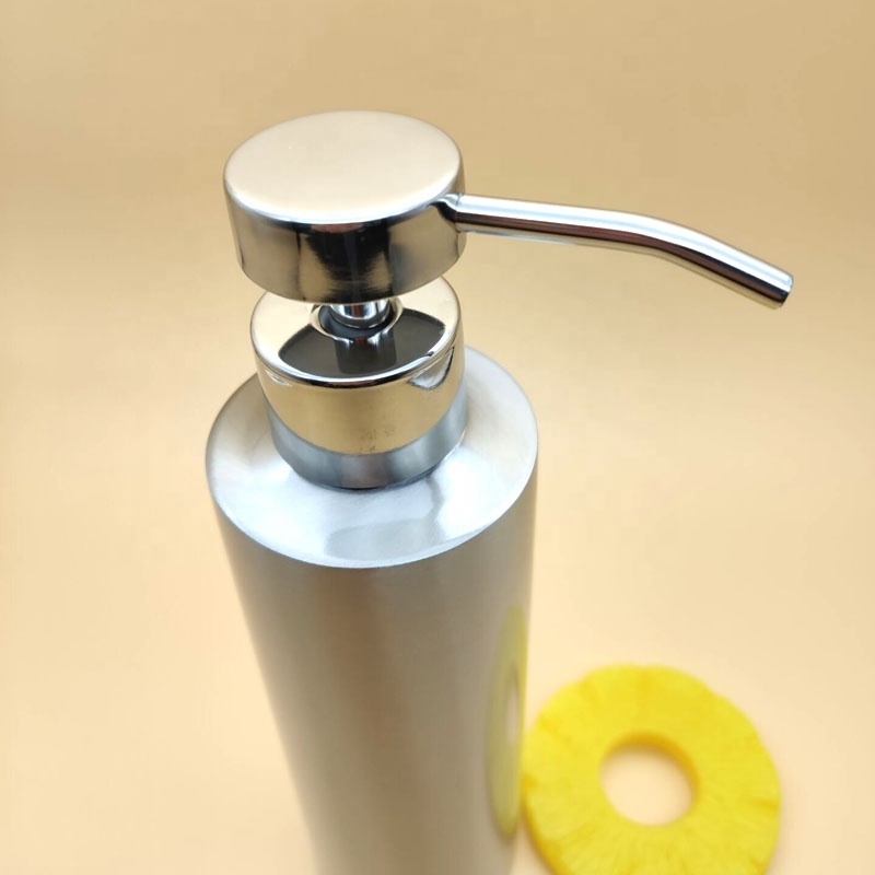 28mm 304 stainless steel liquid soap lotion bottle 28/400 metal shampoo dispenser pump for bathroom