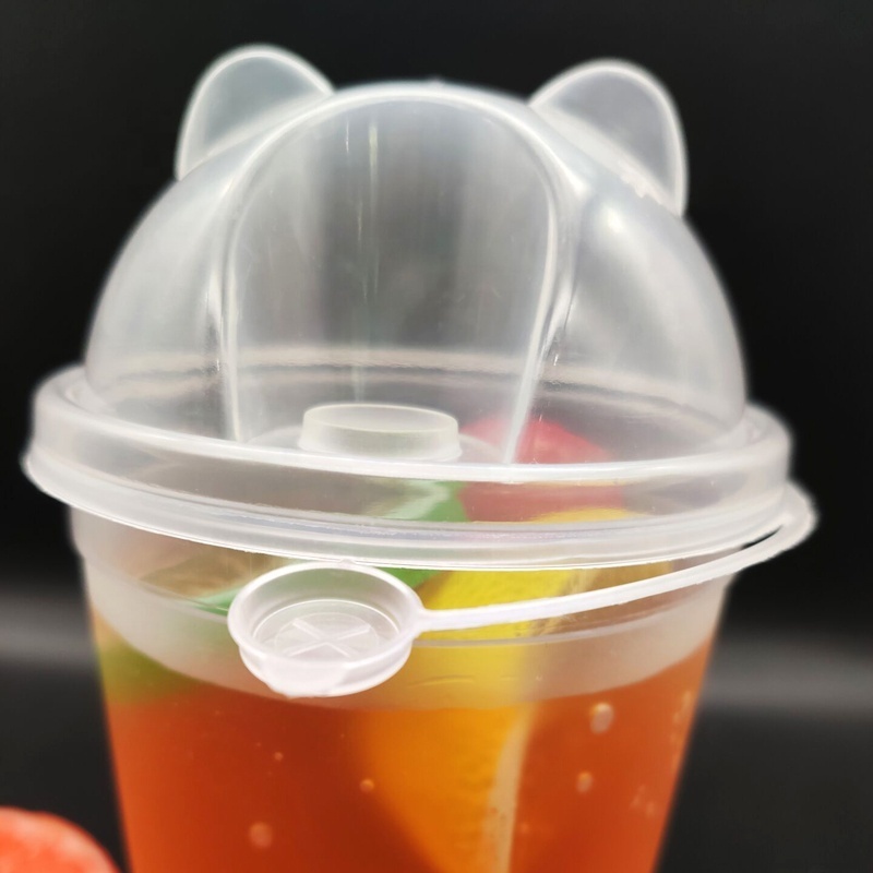 PP Disposable Plastic Juice Cup Milk Tea Cold Coffee Cup Manufacturer 500ml 700ml Carton Plastic Cups with Lid Beverage CN;GUA