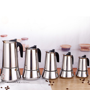 2/4/6/9/12 Cups Stainless Steel Moca Pot Coffee Maker Coffee Kettle Pot Stovetop Espresso Coffee Pots & Carafes