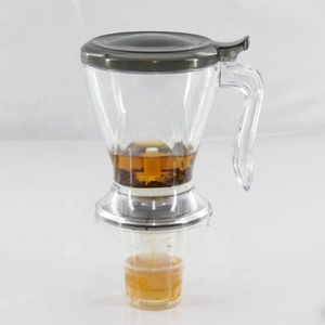 Customized Portable Plastic Smart Magic Bottom Dispensing Tea Maker With Tray