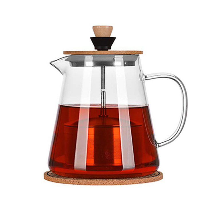 750ml 950ml 1200ml Blooming and Loose Leaf Tea Maker Tea Brewer  Borosilicate Clear Tea Kettle Teapot