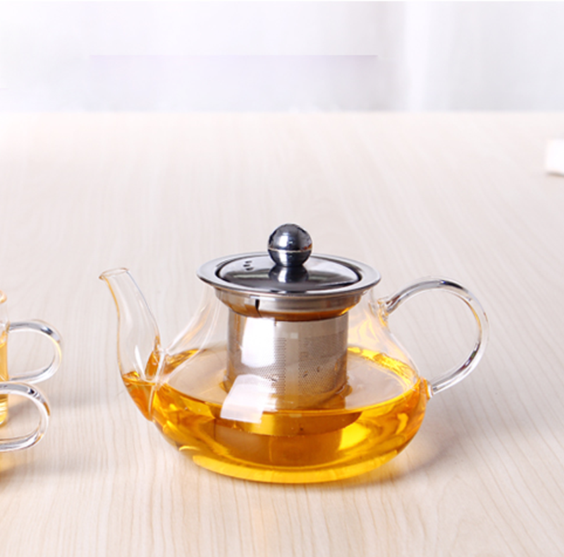 Glass Teapot Kettle with Infuser Pot Clear Loose Leaf Tea Maker Brewer