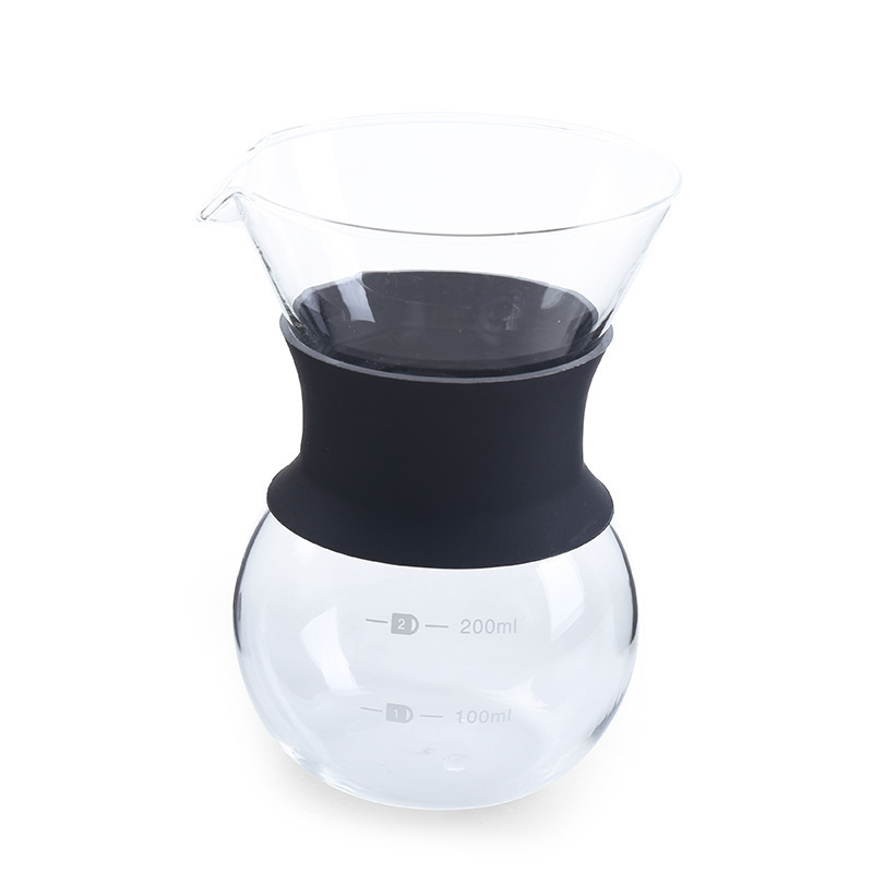 Coffee Maker Reusable Stainless Steel Filter Coffee Dripper with Glass Carafe