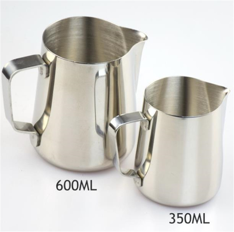 Coffee Creamer Frothing Cup, 12 oz/350 ml, Stainless Steel Espresso Steaming Pitcher, Milk Frothing Pitcher Jug for Latte Art