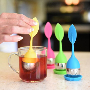 Stainless Steel Infuser Ball Silicone Tea Steeper Loose Tea Cup Filter for Loose Leaf Tea or Herbal