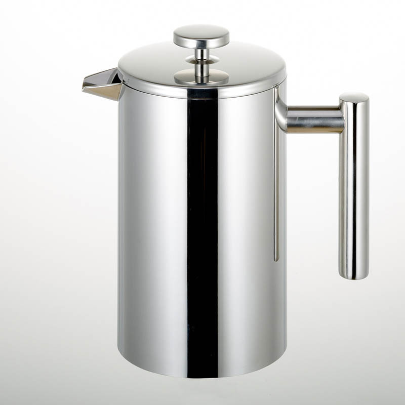 Double-Wall Thermos Stainless Steel French Press Coffee Maker