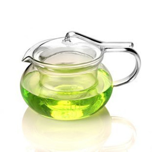 500ml Cute Flower Tea Maker Clear Heat Resistant Borosilicate Glass Teapot with Strainer & Handle