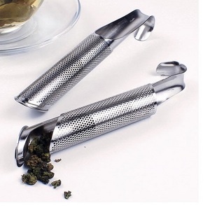 Small Single Cup Stainless Steel Stick Pipe Tea Steeper Strainer For Loose Tea Leaf Fine Mesh Tea Maker