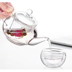 Mini Glass Teapot Tea Tasting Steeper Pot Hand Teamaker 250ml Small Glass Teapot