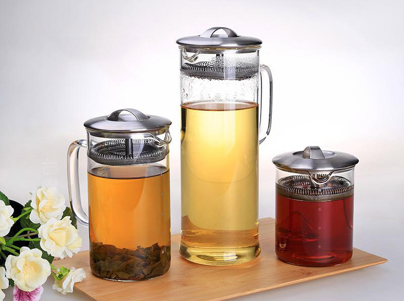 Glass Teapot 450Ml Custom Logo Stocked Borosilicate Glass Tea Steeping Handmade Tea For One Glass Teapot Set Tea Brewer