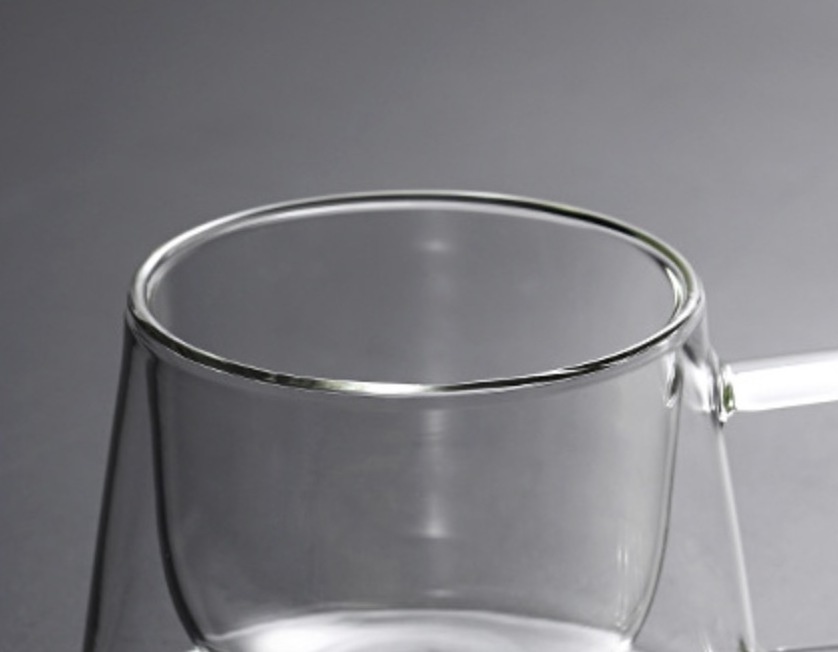 Clear Double Layer Heat Resistant Glass Water Cup Manufacturer Coffee Glass Cups For Drinks With Handle