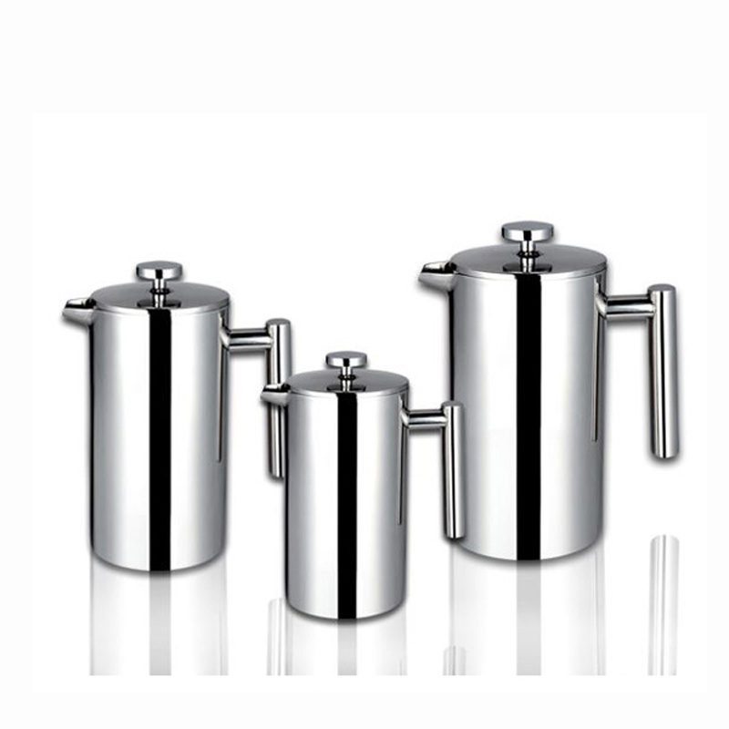 Double-Wall Thermos Stainless Steel French Press Coffee Maker