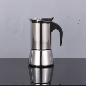 4 Espresso Cup Italian Greca Coffee Maker Brewer Percolator Stovetop Espresso Maker Stainless Steel Moka Pot