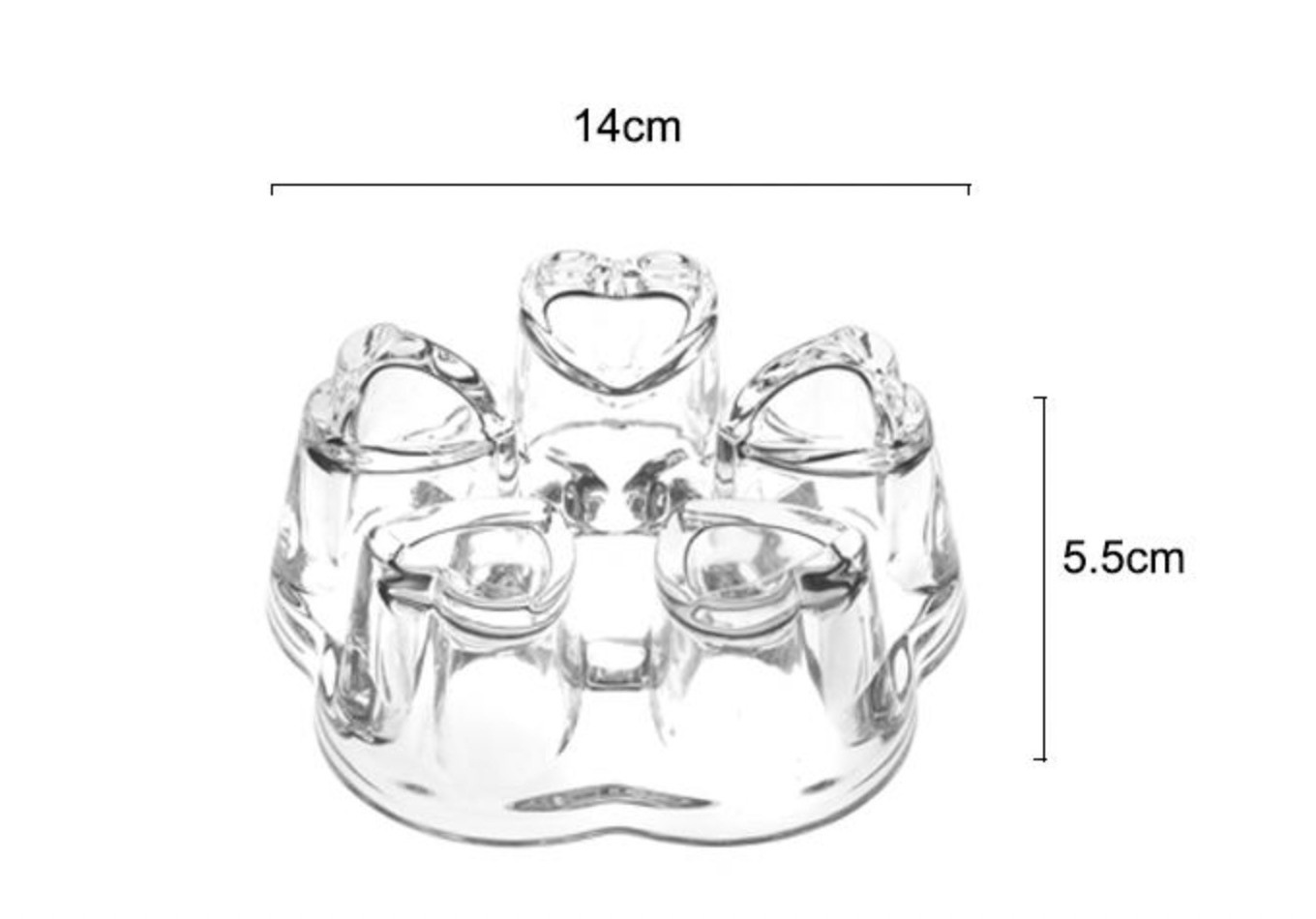 Glass Teapot Warmer Crystal Heart Shape Trivet with Candle Perfect Heater Base for Teapots Pitchers Carafe