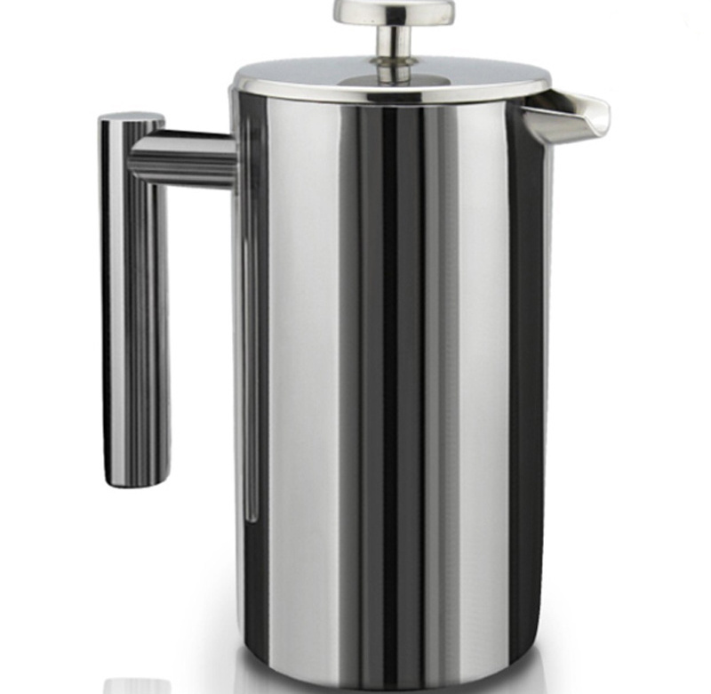 Double-Wall Thermos Stainless Steel French Press Coffee Maker