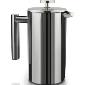 Double-Wall Thermos Stainless Steel French Press Coffee Maker