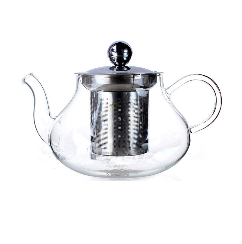 Glass Teapot Kettle with Infuser Pot Clear Loose Leaf Tea Maker Brewer