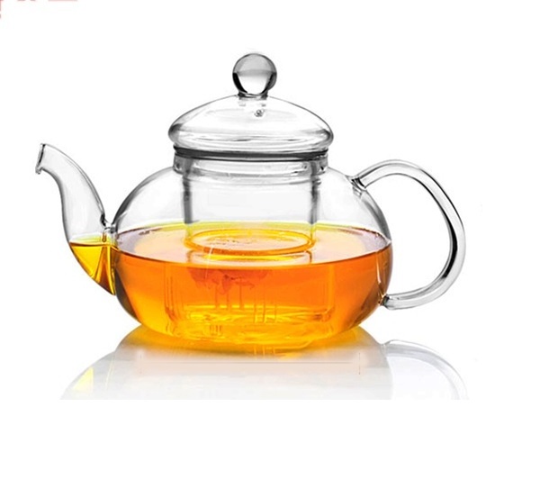 400ml 600ml 800ml 1000ml Stovetop Microwave Safe Teapot Loose Tea Infuser Clear Hand Made Glass Pot with Infuser