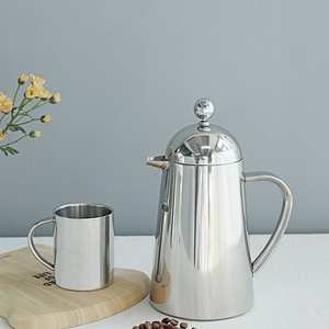 350ML 800ML 1000ML 304 Grade Stainless Steel Insulated Coffee Press Easy Clean Unbreakable French Press Coffee Maker