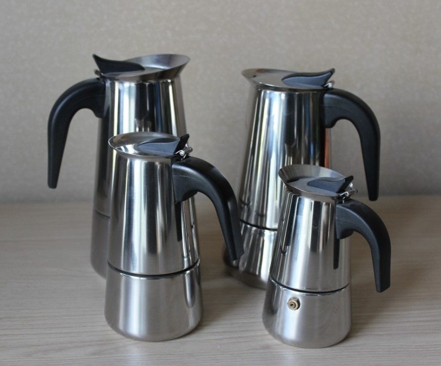 2/4/6/9 Cups Gas or Electric Ceramic Stovetop Moka Pot  Stainless Steel 304  Italian Espresso Coffee Maker