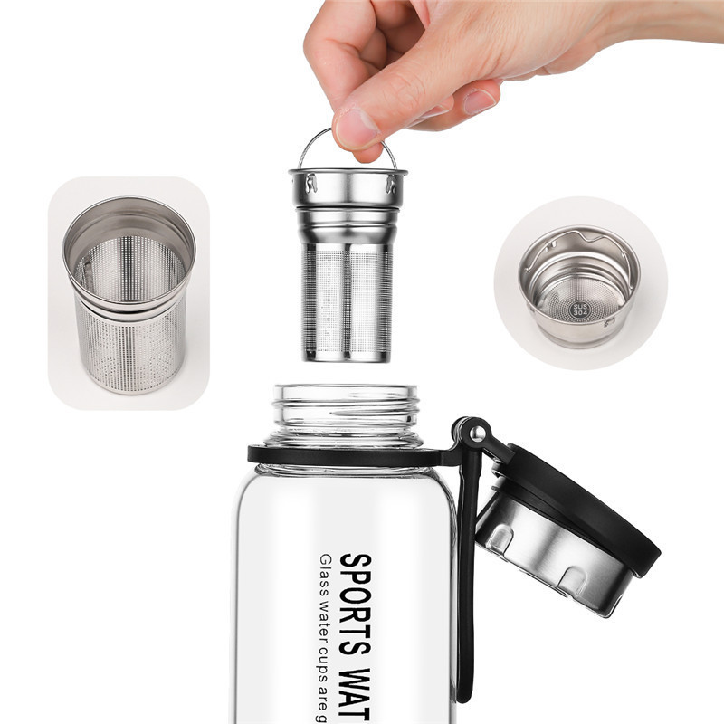 32 Oz Sports Tumbler With Stainless Steel Infuser Leak-Proof Water Bottle With Carry Strap