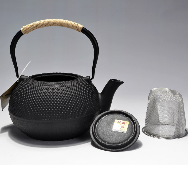 20oz Cast Iron Teapot - Tea Kettle with Infuser for Loose Tea - Stovetop Safe