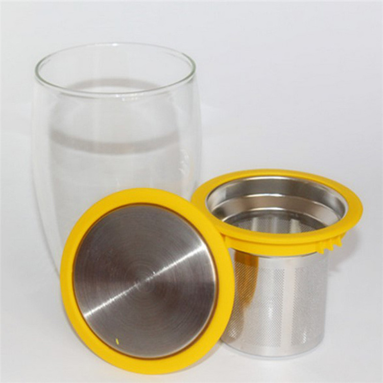 Extra Fine Mesh Tea Infuser Strainer Stainless Steel Tea Steeper Diffuser with Large Capacity Tea Basket and Lid