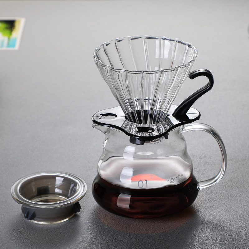 350ml Cute Glass Teapot Kettle Borosilicate Glass Tea Maker Clear Glass Coffee Pot with Handle