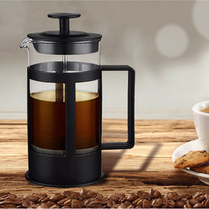 Glass with Plastic Handle French Press Coffee Tea Maker