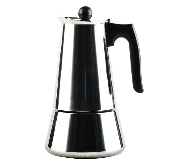 4CUPS Stainless Steel Espresso Percolator Coffee Stovetop Maker Mocha Pot for Use on Gas or Electric Stove