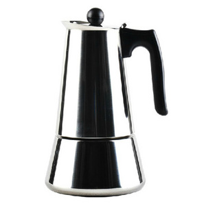 4CUPS Stainless Steel Espresso Percolator Coffee Stovetop Maker Mocha Pot for Use on Gas or Electric Stove