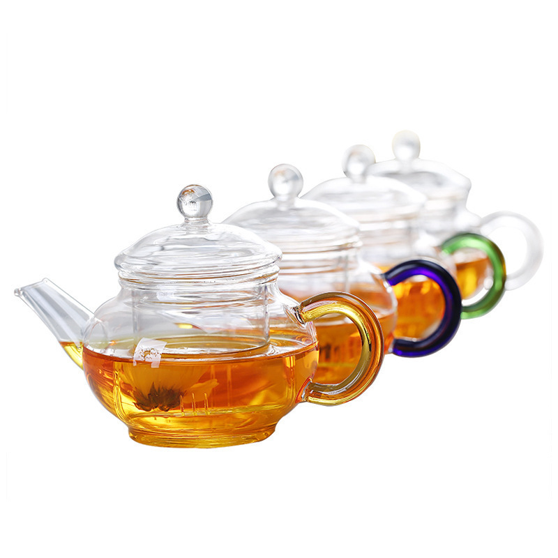 250ml Mini Loose Leaf Tea Pot Boil Tea Ware Glass Tea Maker Coffee Pot Kettle Mini Teapot